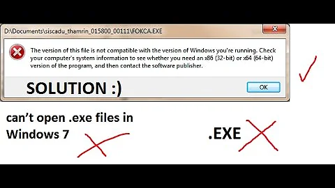 How to troubleshoot a windows that can not run an .exe file