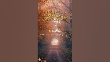 سورة النجم آية ٤٢-٤٤ | ﴿ وأن ألى ربك المنتهى ﴾ | Surah An Najm Ayah 42-44