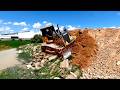 Massive Full Process DOZER SHANTUI DH17C3 Leveling & Cutting Slope Cleaning DELETE LONG Pile Land
