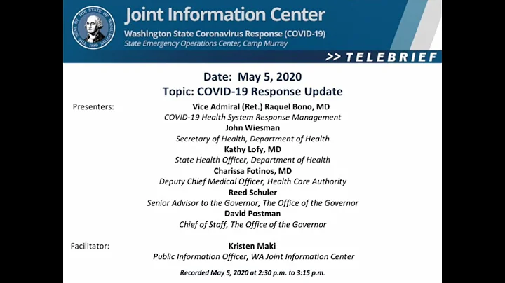 May 5 COVID-19 Telebriefing