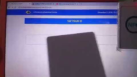 My Capstone Project: Simple Attendance Monitoring System using RFID (NFC ACR122U) PHP SQL Server
