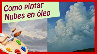 Cómo pintar NUBES al óleo paso a paso de manera fácil🎨 Trazos rápidos