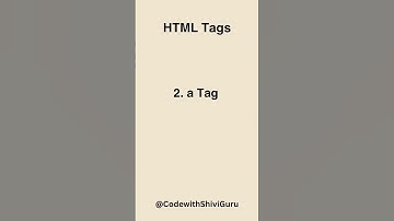 HTML Tag | html for beginners|