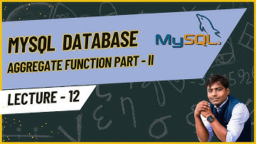 SQL lecture - 12 | Aggregate Function | NMD Pvt Ltd