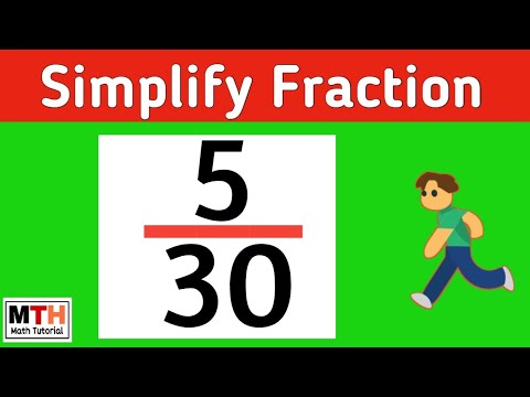Simplifying the fraction 5/30 - YouTube