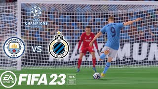 Manchester City vs Club Brugge Knockout Match ft. Haaland, and De Bruyne : FIFA 23 Showdown