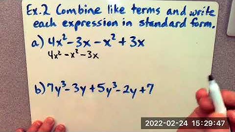 Envision Algebra 1 - 7.1 Adding and Subtracting Polynomials