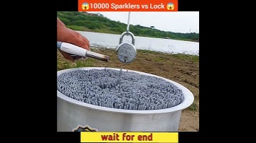 10000 Sparklers vs Lock 😱। #mrindianhacker #shorts #viral #facts