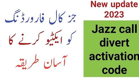 Jazz Call Forwarding Activation Code | How To Activate Call forwarding On Jazz