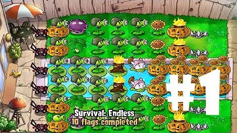 Plants vs Zombies | Survival: ENDLESS (27 Flags Completed) PART 1 (iOS Android)