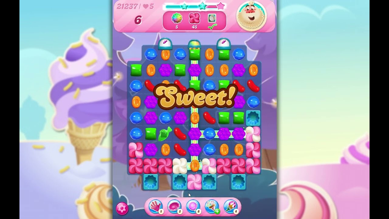 Candy Crush Saga Level 21237 - YouTube
