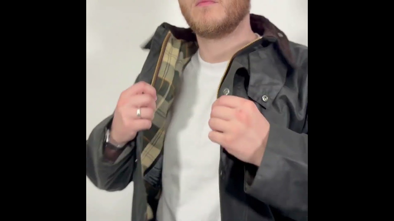 Menswear In Motion: The Barbour Border Wax Jacket In Sage - YouTube