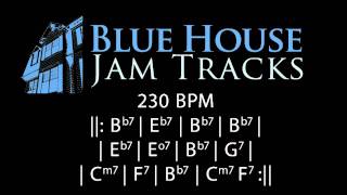 Fast Be-Bop Style Blues [Bb 230BPM] Jam Track chords