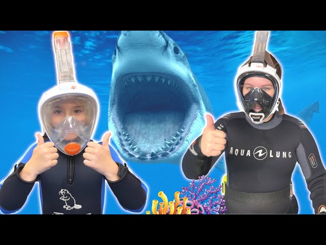Ruby and Bonnie Diving with Sharks and Learning about Sea Animals class=