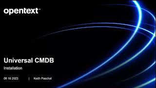 universal cmdb: installation