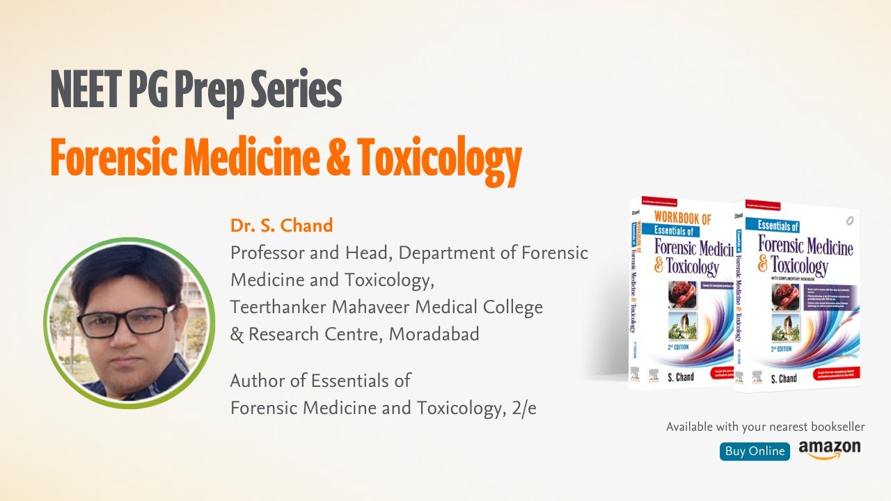 NEET PG Prep Series | Forensic Medicine & Toxicology with Dr. S. Chand ...