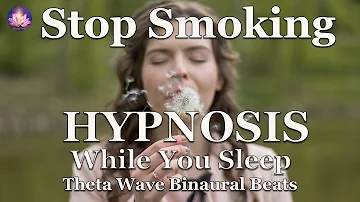 Stop Smoking Hypnosis While you Sleep (432 Hz Binaural Beats, Female Voice)