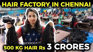 500 kg. Hair Rs.3 Crores || Hair Factory In Chennai.