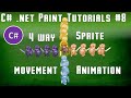 C tutorial  create 4 way sprite movement animation using net windows form and visual studio