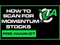 Thinkorswim Pre-Market Gap Scan | How to Scan and Find Stock PreMarket (2019)