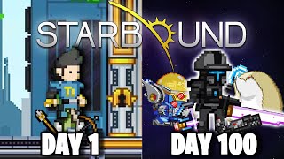 I played 100 days in Space Terraria (Starbound)