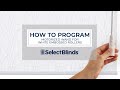 How to Program the Motorized Wand for White Embossed Roller Shades | SelectBlinds.com