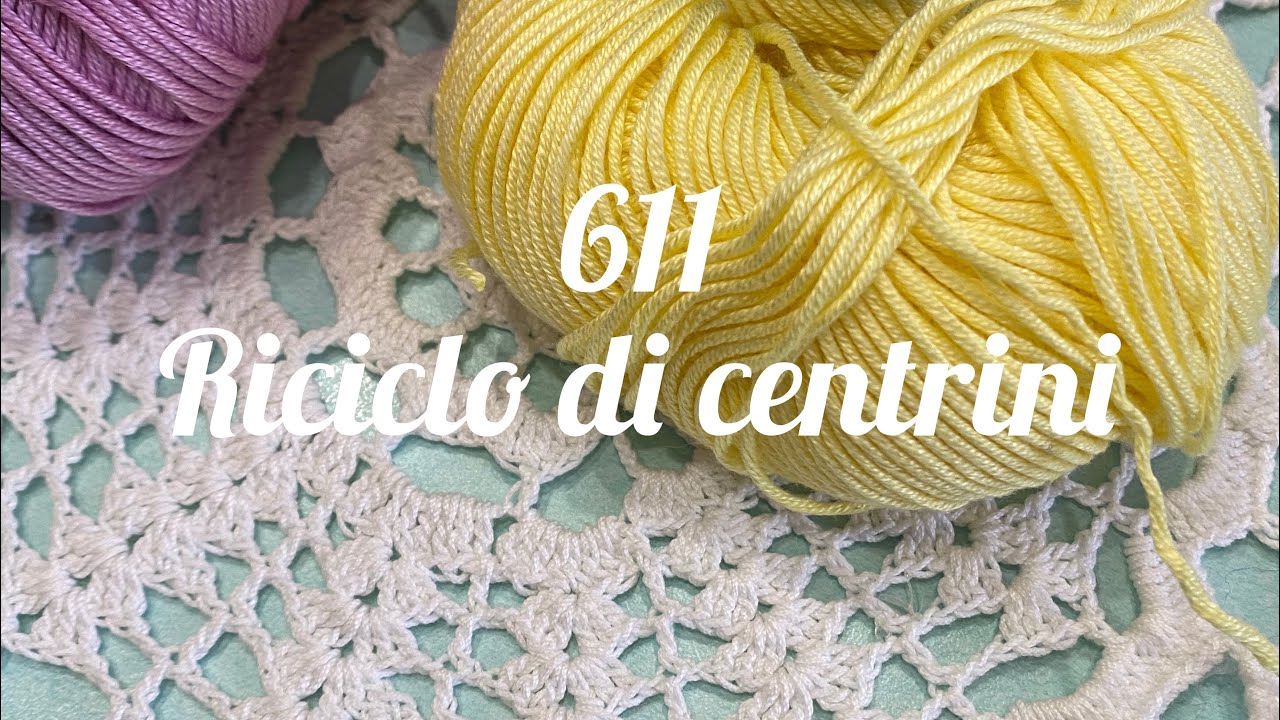 Riciclo di centrini. La Viola.