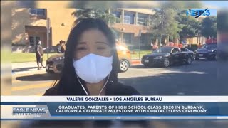 Graduates, parents of HS Class 2020 in Burbank, CA celebrate milestone with contact-less ceremony