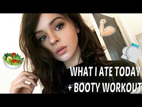 WHAT I ATE TODAY | BOOTY WORKOUT | ChloeLock