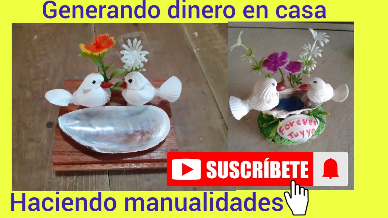 como hacer hermosos pajaritos 🐦🐦,con conchas de mar