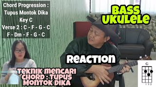 Tupus Montok Dika || Ukulele || Bass || Chord Progression || Reaction