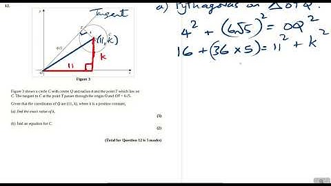 Pearson-Edexcel GCSE to A-level Transition Circles Exam Questions Q12