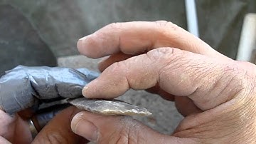 228 - Flintknapping Third Clovis Part 4/5  Refining the Preform