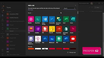 Prosperi 365 - Viewing Microsoft Project for the Web (or any Website) in Microsoft Teams