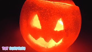 Naranja de Halloween video para niños | frutas con ojos