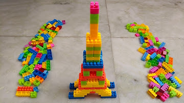 Satisfying DIY Eiffel tower ASMR/ Building Blocks/block game/lego building fun#asmr#buildingblocks