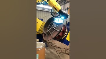 👏👏Robotic welding by Fanuc robot👍👍Synchronize with our two-axis positioner