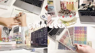 Exam week: studying, bullet journaling, unboxing haul, and lots of eating