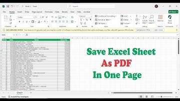 How to convert excel sheet into pdf as one page | #exceltopdf