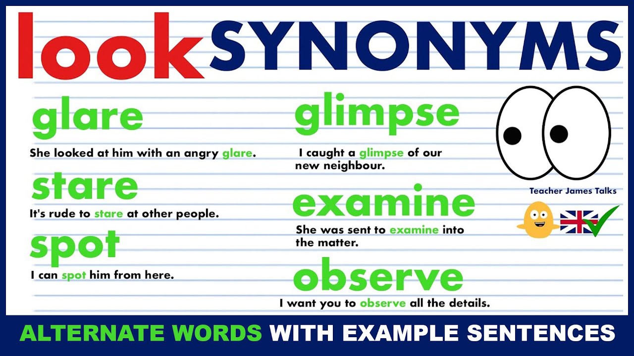 LOOK Synonym: 100 Synonyms for LOOK in English • 7ESL