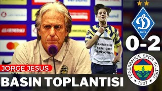 Jorge Jesus Maç Sonu Basın Toplantısı | Dinamo Kiev 0-2 Fenerbahçe