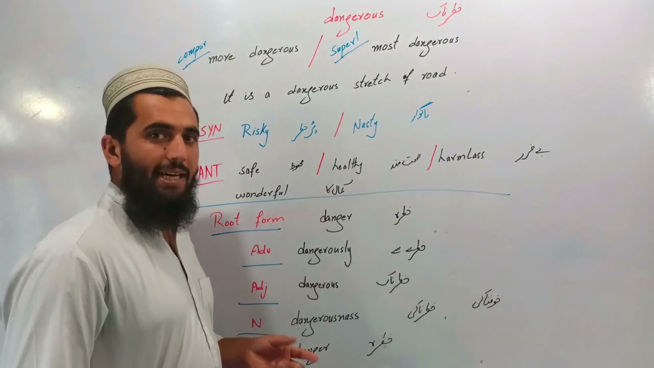 Class (4) Meaning of dangerous |root form of dangerous | dangerous