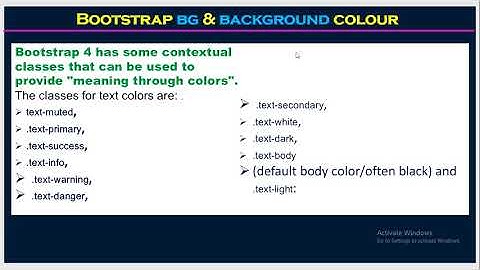 Bootstrap 4  Text and Background Color