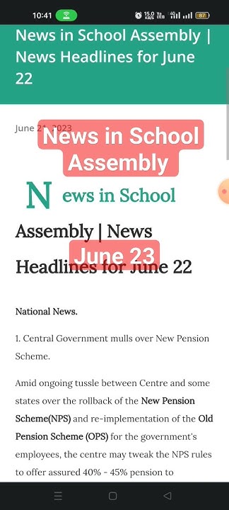 News In School Assembly News Headlines For June 22 YouTube news-in-school-assembly-news-headlines-for-june-22-youtube