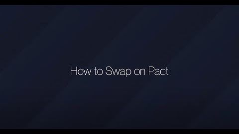How to Swap on Pact