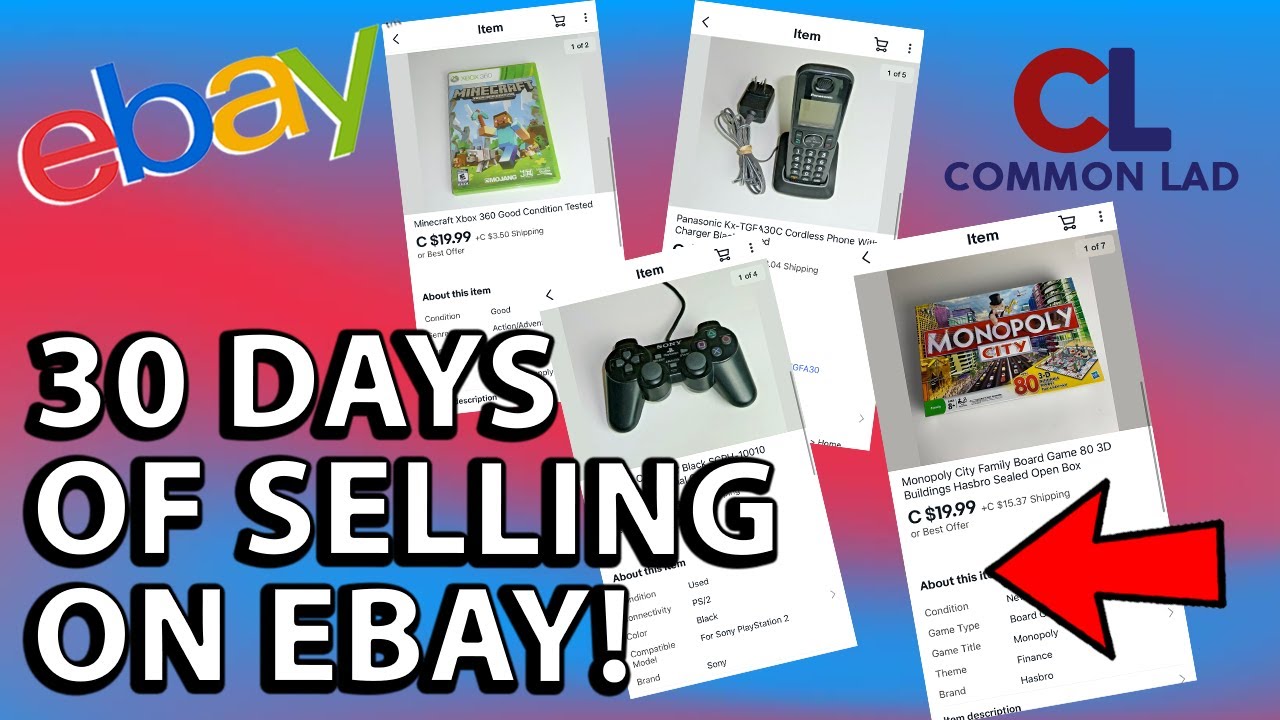 How Much Did I Make Selling On ebay For 30 Days 30 Day Ebay Challenge