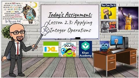 Lesson 2.3: Applying Integer Operations