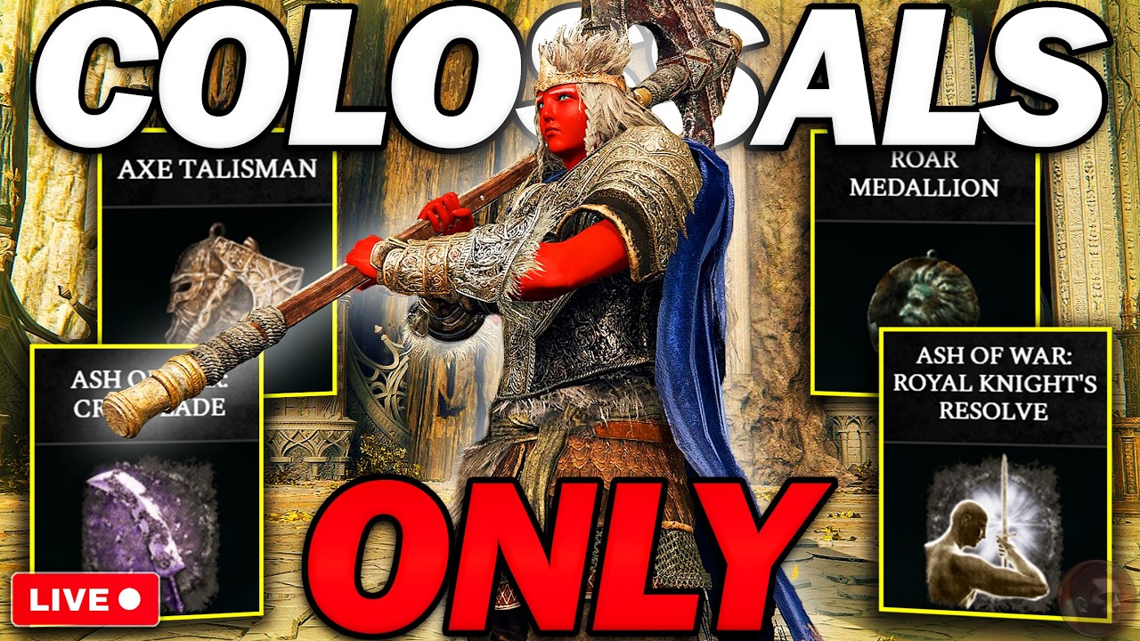 BREAKING Elden Ring Using COLOSSAL WEAPONS ONLY!