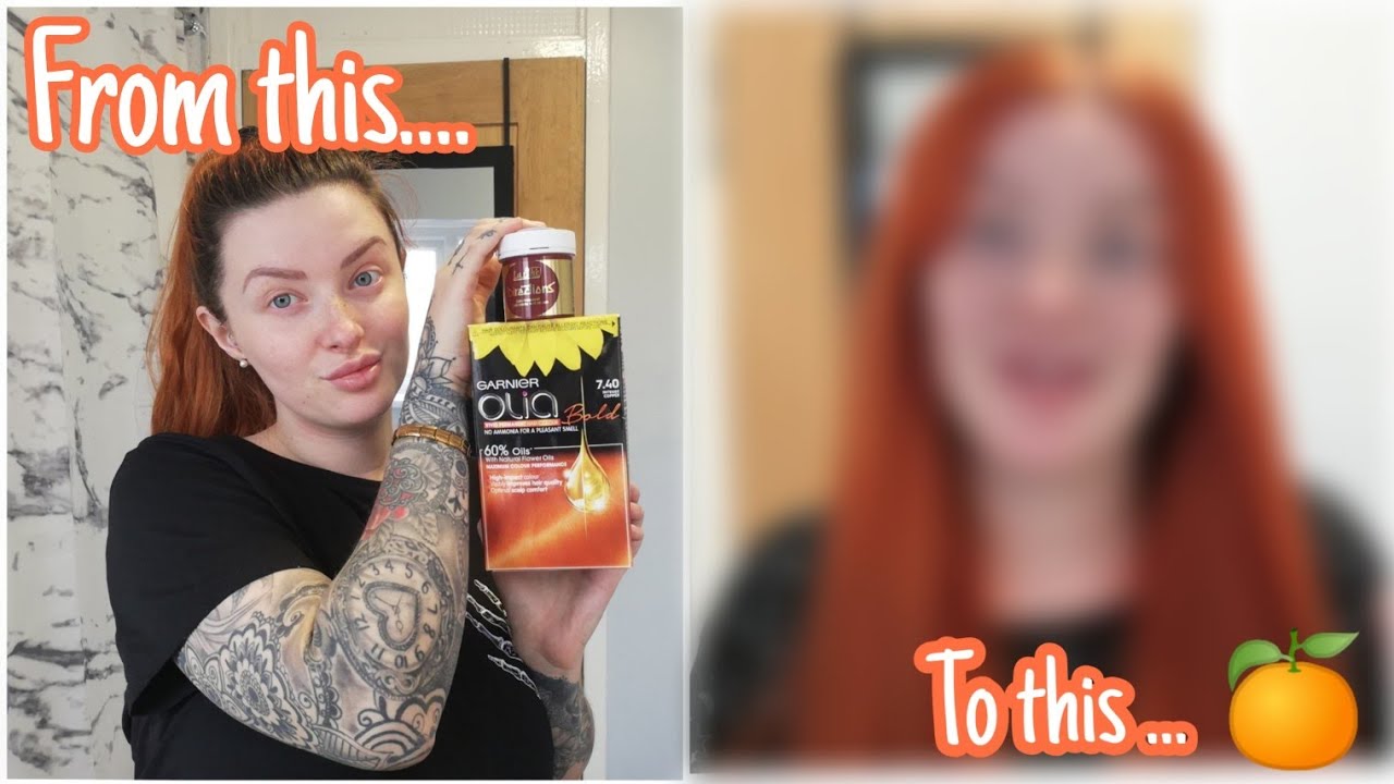 FULL COPPER HAIR TRANSFORMATION / Garnier Olia 7.40 & La Riche