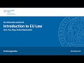 Introduction to EU Law - Lecture of Univ.-Ass. Mag. Antoni Napieralski